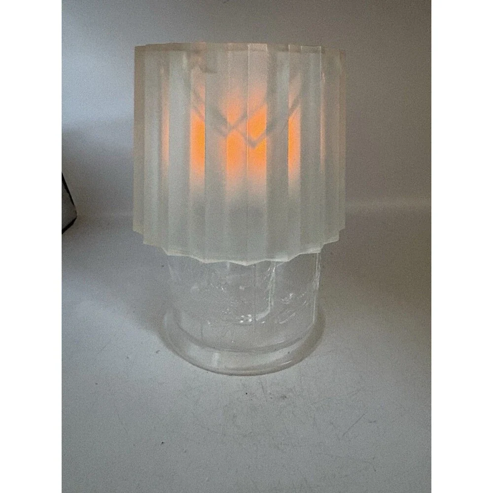 Fairy Light Henco Carousel Hobby Horses Clear Plastic Vtg Candle Holder Votive
